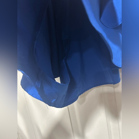 SHEIN blue off the shoulder shirt w matching skirt with ruffles Size S #party - Picture 8 of 8